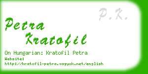 petra kratofil business card